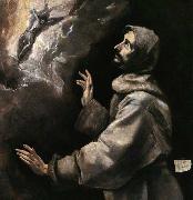 GRECO, El St Francis Receiving the Stigmata Sweden oil painting artist